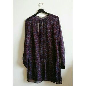 💜 NWT Loft Long Sleeve Floral Dress 💜